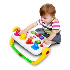 Andador Didático Musical Educativo Mesa Bebê Cor Rosa Foto mini  3