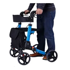 Andador Dobrável 4 Rodas Com Assento Bolsa E Freio Zimedical Foto mini  2