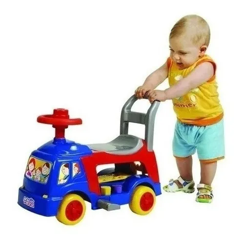 Andador Infantil 4 Em 1 Atividades Educativo Azul Magic Toys Foto 1