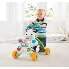 Andador passo a passo Fischer Price Zebra Fischer Price com som e com empurrador cor branco e verde Foto mini  3