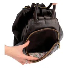 Andrea Vinci Mochila Saco De Couro Legítimo 3 Em 1 Sabrina Café Desenho do tecido AV5075-LI Foto mini 4