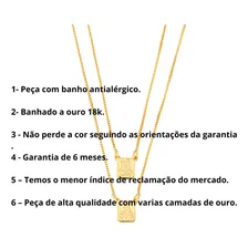 Andreia Branco Acessórios Escapulário Masculino Nossa Senhora Aparecida Banhado Ouro Foto mini 3
