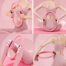 Anel De Pilates Flexível 38cm Tonificador Yoga Arco Circulo Cor Rosa Foto mini 2