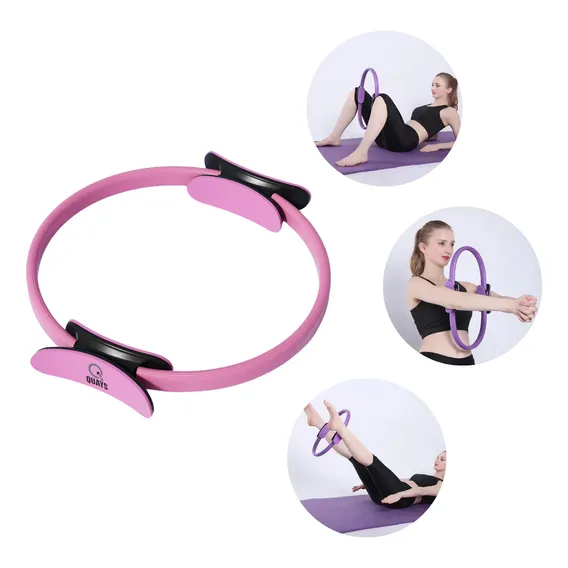 Anel De Pilates Flexível 38cm Tonificador Yoga Arco Circulo Cor Rosa Foto 1