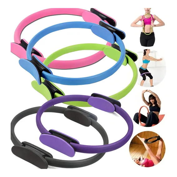 Anel Pilates Círculo Tonificador Flexível Reabilitação Yoga Foto 1