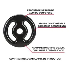 Anilha 5 Kg Emborrachada Vazada Preto- 1 Unidade Foto mini 4