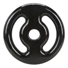 Anilha 5 Kg Emborrachada Vazada Preto- 1 Unidade Foto mini 2