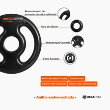 Anilha Emborrachada Para Barra E Halteres Academia De 2 Kg Cor Preto Foto mini  3