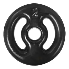 Anilha Emborrachada Para Barra E Halteres Academia De 2 Kg Cor Preto Foto  mini 1