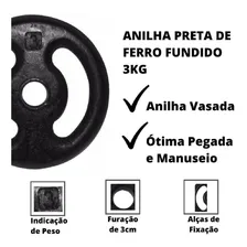 Anilha Ferro Fundido Profissional 3kg Foto mini 4