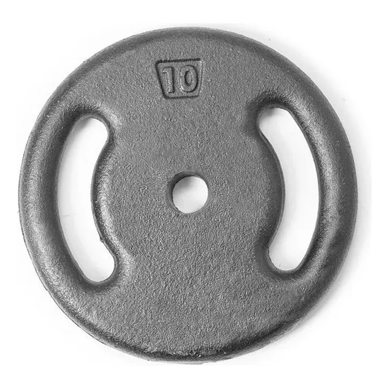 Anilha Pintada 10 Kg Peso Academia Musculação Preto Foto 1