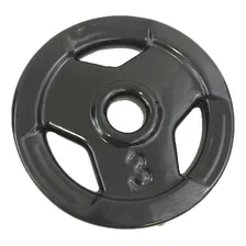 Anilha Sport Emborrachada Furo Standad Ahead 3kg Preta Foto mini 1