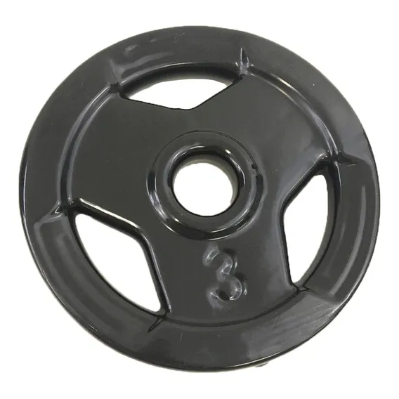Anilha Sport Emborrachada Furo Standad Ahead 3kg Preta Foto 1