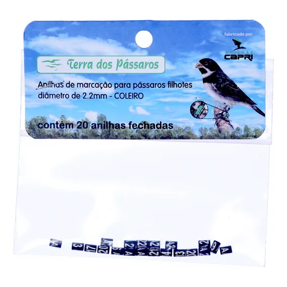 Anilhas Fechadas Marcação - 2.2 Mm - Coleiro - 20 Un - Preta Foto 1
