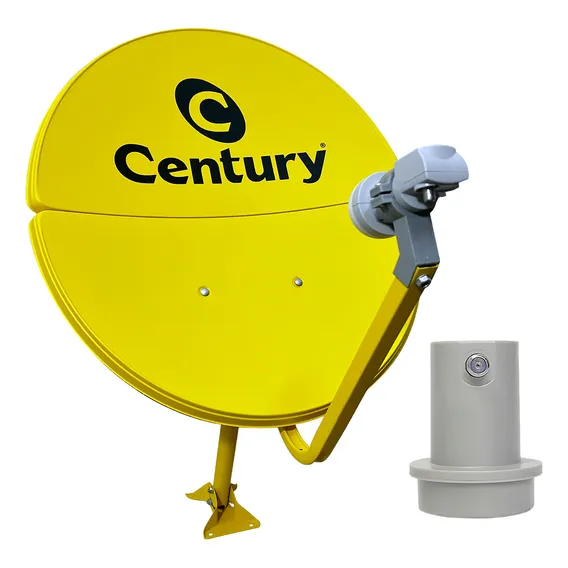 Antena Bipartida Century Banda Ku 60cm Com Lnbf, Amarela Foto 1