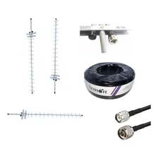 Antena Cel Rural Quad Gsm/3g 850/900/1800/2100mhz Cabo 10mt Foto mini 2
