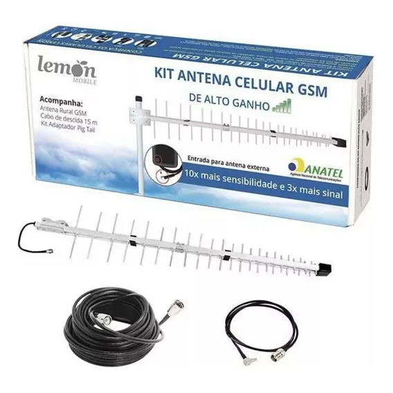 Antena Celular Rural Lemon 15dbi 4 Frequencias Foto 1