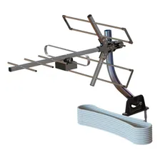 Antena Digital Externa Uhf Yagi Proeletronic Com Mastro+cabo Foto mini 1