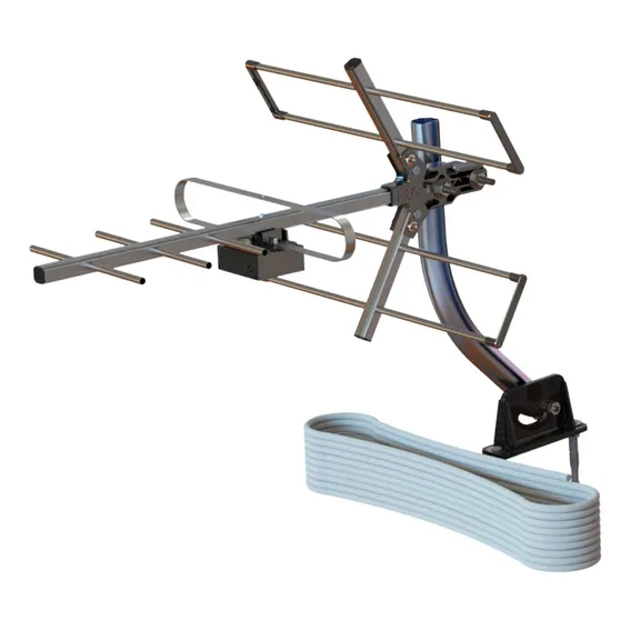 Antena Digital Externa Uhf Yagi Proeletronic Com Mastro+cabo Foto 1