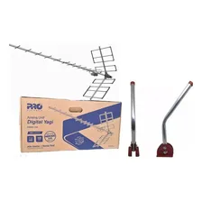 Antena Digital Yagi Longo Alcance 4k 18dbi Rural + Mastro Foto  mini 1