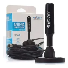 Antena Tv Conversor Digital Hdtv Interna Externa Com Imã 4 M Foto  mini 1