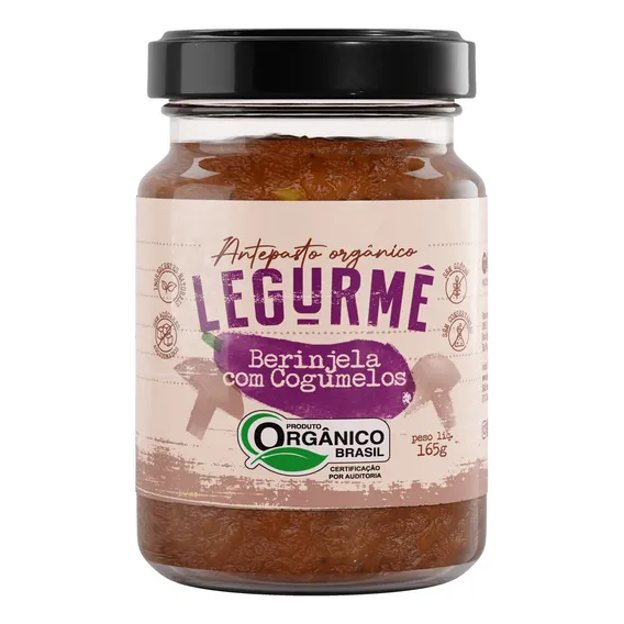 Antepasto Org Berinjela com Cogumelos Legurmê 165g Foto 1