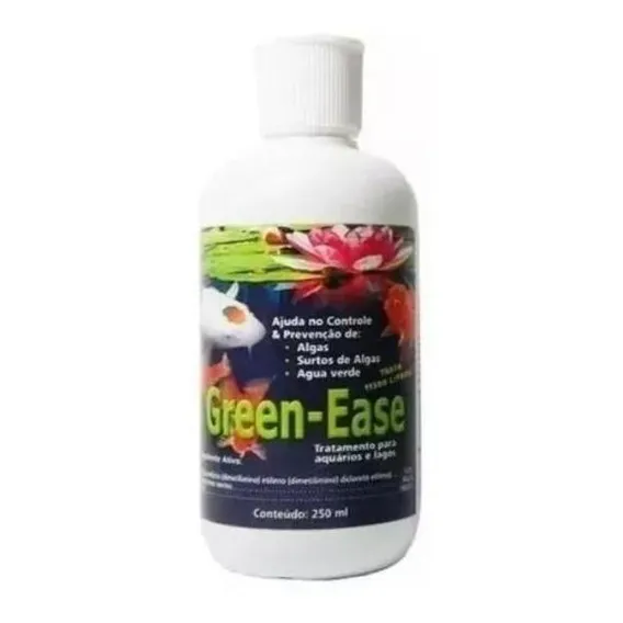 Anti Algas Lago Tanque Deixa Agua Cristal Green Ease 250ml Foto 1