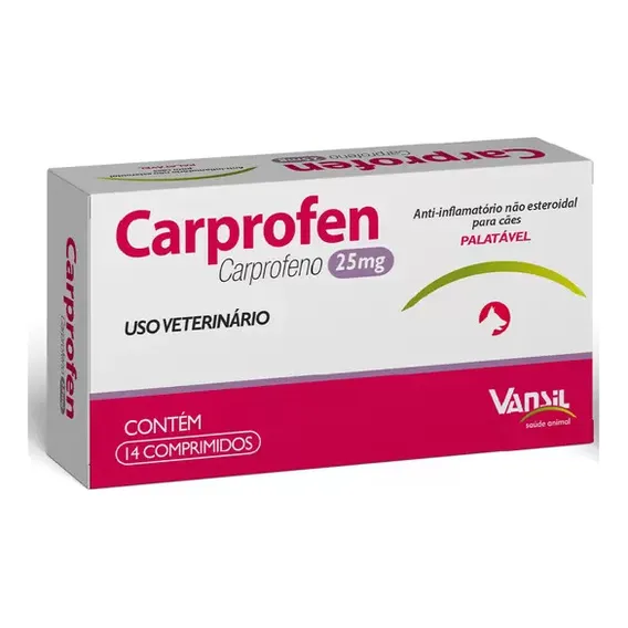 Anti-inflamatório Carprofen 25mg Para Cães - Vansil Foto 1