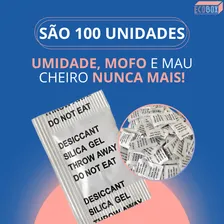 Anti Mofo E Umidade Sílica Gel Desumidificador 100 Sachês Foto mini  2