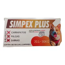Anti Pulgas, Carrapatos E Sarnas 20 - 30kg - Simpex Plus Foto  mini 1
