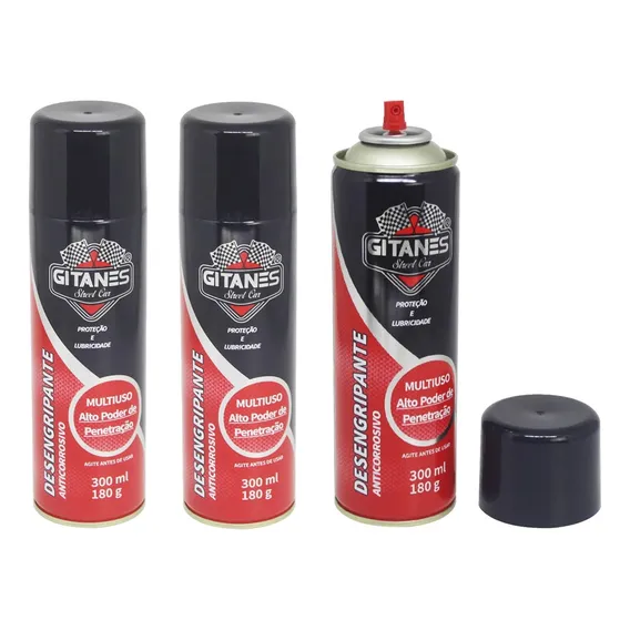 Anticorrosivo Desengripante Multiuso Em Spray Gitanes Kit 3 Cor Transparente Foto 1