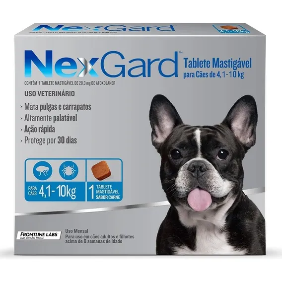 Antipulga Carrapato Nex Gard Cão (1 Comprimido 4 A 10kg) Foto 1