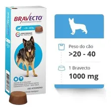 Antipulgas Bravecto Msd Cães 20-40kg - 2 Comp. 100% Foto mini  2