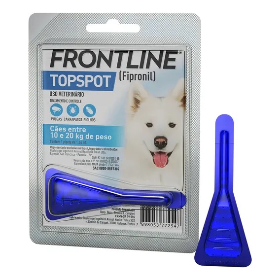 Antipulgas e Carrapatos Frontline Top Spot para cães de 10kg a 20kg Foto 1