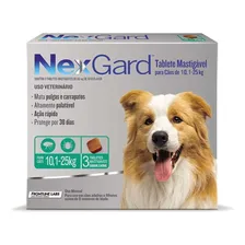 Antipulgas E Carrapatos Nexgard Para Cães 10,1 A 25KG 3 Tabletes Foto  mini 1