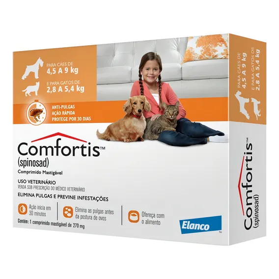 Antipulgas Elanco Comfortis 270mg Para Caes E Gatos Foto 1