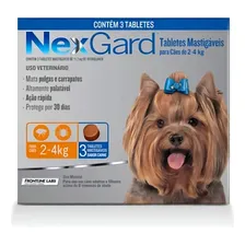 Antipulgas Nexgard Cães De 2 A 4 Kg - Combo 3 Tabletes Foto  mini 1