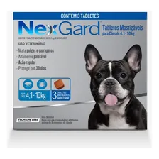 Antipulgas P/ Cães Nex Gard De 4,1 Até 10 Kg Com 3 Unidades Foto mini 1