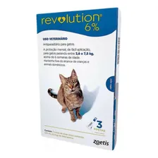 Antipulgas Para Gatos Revolution 6% Com 3 Pipetas Zoetis Foto  mini 1