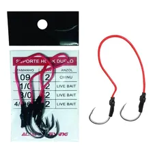 Anzol Albatroz Suporte Hook Duplo Chinu N° 9 - 2 Peças Foto mini  3