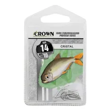 Anzol Crown Pesca Cristal Niquel NÂș 14 C/ 10 Pçs P/ Lambari Foto mini 1