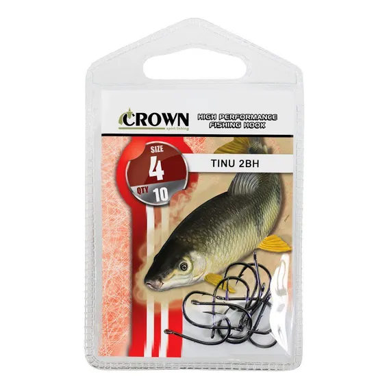 Anzol Crown Tinu Black Nº 4 P/ Piau Piapara C/ 10 Un Em Aço Foto 1