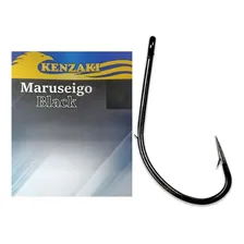 Anzol Kenzaki Maruseigo Black 22 C/ 10 Un Aço Carbono Pesca Foto mini 3