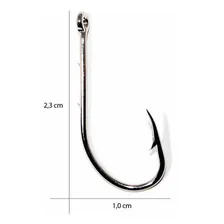 Anzol Marine Sports 4330 N° 6 (2,1cm) C/ Farpas - 50 Peças Foto mini 2