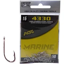 Anzol Marine Sports 4330 N°16 (1,1cm) C/ Farpas - 50 Peças Foto mini 1