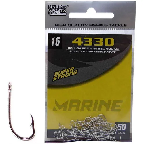 Anzol Marine Sports 4330 N°16 (1,1cm) C/ Farpas - 50 Peças Foto 1