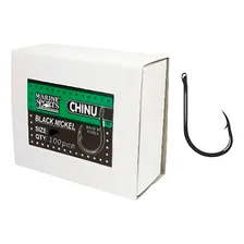 Anzol Marine Sports Chinu Black Nickel N 4 - Caixa C/ 100un Foto mini 1