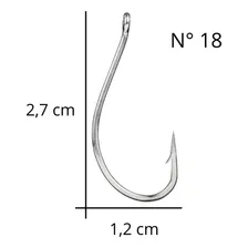 Anzol Marine Sports Maruseigo 18 Nickel Com 50 Unidades Foto mini  2