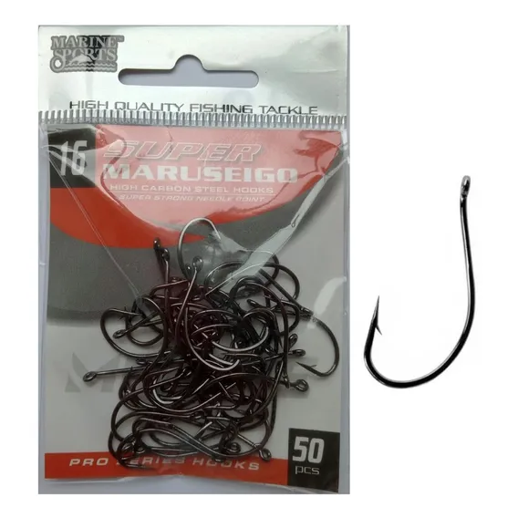 Anzol Marine Sports Super Maruseigo Black N. 16 Com 50 Un Foto 1