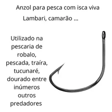 Anzol Marine Sports Wide Gap 3/0 Cartela 40 Unid. Preto Foto mini  3